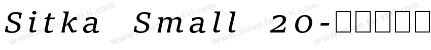 Sitka Small 20字体转换